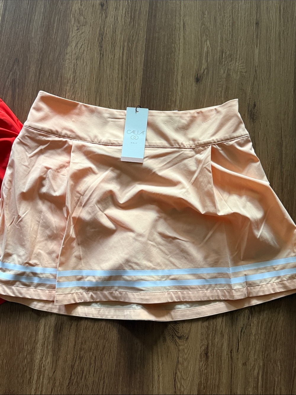 2 Pack Calia Peach Skort with White Double Hem Stripes - Picture 2 of 8